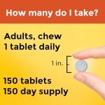 Vegan Chewable Vitamin C for Immune Support, 150 Tablets