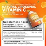 Vegan Liposomal Vitamin C 1650mg - 180 Caps