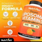 Vegan Liposomal Vitamin C 1650mg - 180 Caps