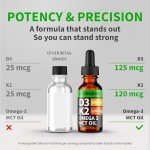 Organic Vegan Vitamin D3 K2 Drops - 2 Pack