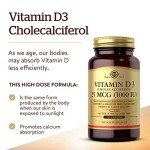 Solgar Vegan Vitamin D3 Softgels for Bone Health