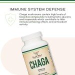 Organic Chaga Mushroom Capsules - 120 Count