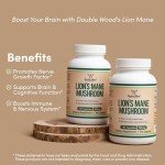 Vegan Lion's Mane Mushroom Capsules for Brain Health