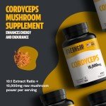 FreshCap Cordyceps Mushroom Energy Capsules 120 Count