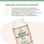 Reishi Mushroom Capsules for Immune Support - 300 Count