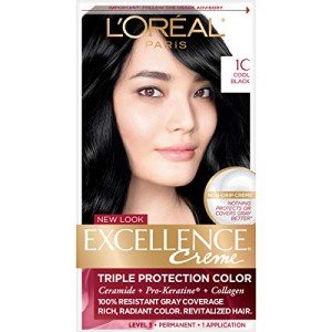 Vegan Cool Black Permanent Hair Color for Gray Coverage