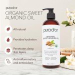 PURA D'OR Organic Sweet Almond Oil - 16 Oz