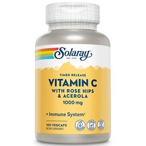 Solaray Vegan Vitamin C 1000mg Capsules with Rose Hips