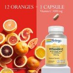 Solaray Vegan Vitamin C 1000mg Capsules with Rose Hips