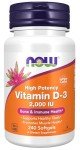 NOW Foods Vegan Vitamin D-3 2,000 IU, 240 Softgels