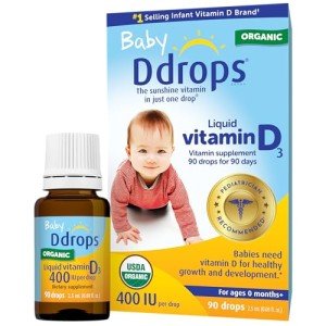 Ddrops Vegan Vitamin D for Babies, 90 Drops
