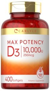 Carlyle Vegan Vitamin D 10000 IU Softgels