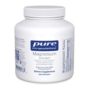 Vegan Magnesium Citrate for Sleep & Energy - 180 Capsules