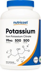 Vegan Potassium Citrate 99mg - 500 Capsules