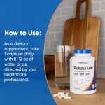 Vegan Potassium Citrate 99mg - 500 Capsules