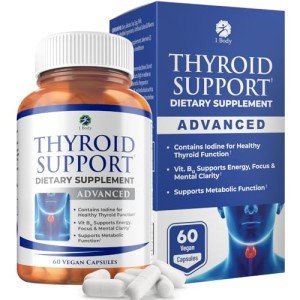 Vegan Thyroid Support Supplement with Iodine & B12
