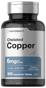 Horbäach Chelated Copper 6mg | 300 Tablets
