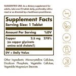 Vegan Chelated Copper for Collagen Support - 100 Tablets