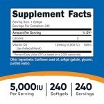 Nutricost Vegan Vitamin D3 5,000 IU Softgels