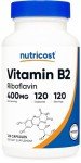Nutricost Vegan Vitamin B2 400mg - 120 Capsules