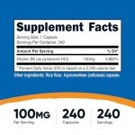 Nutricost Vegan Vitamin B6 Capsules, 100mg, 240ct