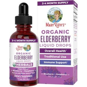 MaryRuth Organics Vegan Elderberry Syrup for Immunity