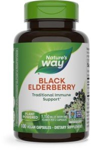 Black Elderberry Immune Support Capsules - 100 Count