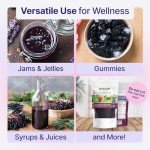 Organic Dried Elderberries for Immune Support - 1lb