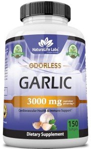 NaturaLife Labs Garlic 3000mg Immune Support Softgels