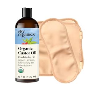 Sky Organics Castor Oil with Reusable Pack