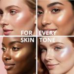 Vegan Highlighter Palette with Mirror - 4 Shades