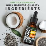 Organic Vegan Vitamin D3 K2 Drops - 2 Pack