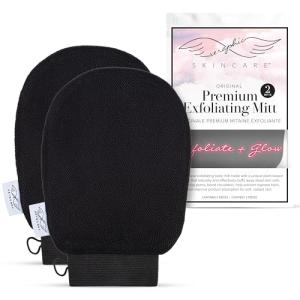 Vegan Exfoliating Mitt Set for Smooth Skin