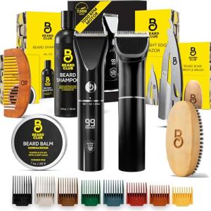 Vegan Men's Grooming Kit with Beard Trimmer Set