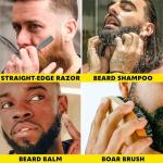 Vegan Men's Grooming Kit with Beard Trimmer Set