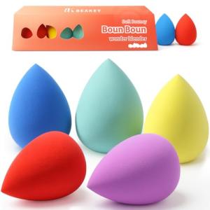 BEAKEY Vegan Makeup Sponge Set - 5 Pcs