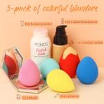 BEAKEY Vegan Makeup Sponge Set - 5 Pcs