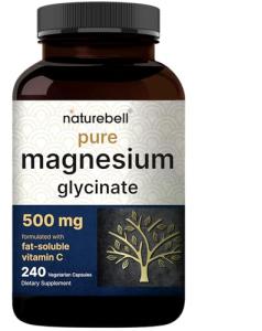 Naturebell Vegan Magnesium Glycinate 500mg Capsules