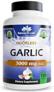 NaturaLife Labs Garlic 3000mg Immune Support Softgels