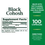 Nature's Bounty Black Cohosh Menopause Support Capsules
