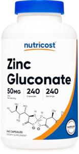 Nutricost Zinc Gluconate Capsules - Vegan Friendly