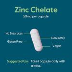 Vegan Zinc Chelate 50mg - 240 Capsules