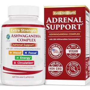 Vegan Adrenal Support Capsules with Ashwagandha