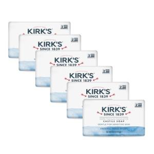 Kirk's Vegan Coconut Oil Castile Bar Soap, 6 Pack