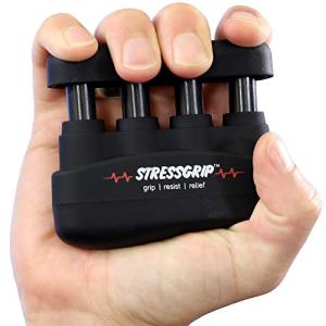 StressGrip Black - Hand Exerciser for Stress Relief