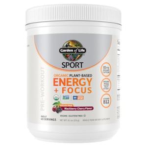 Garden of Life Plant-Based Pre Workout Powder