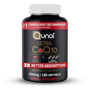 Qunol CoQ10 Softgels for Heart Health, 120 Count