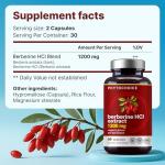 Vegan Berberine HCl 1200mg for Metabolic Health