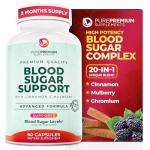 Vegan Blood Sugar Support Supplement with 20 Ingredients