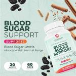 Vegan Blood Sugar Support Supplement with 20 Ingredients